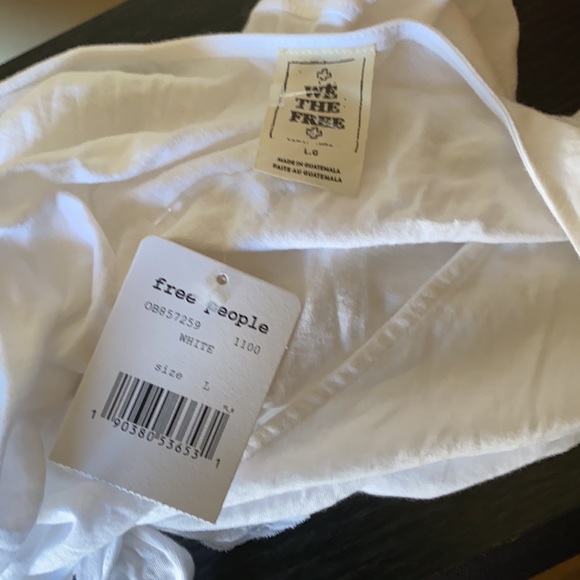 Free People Knot Me White Tie-Front Crop Top - Picture 5 of 5